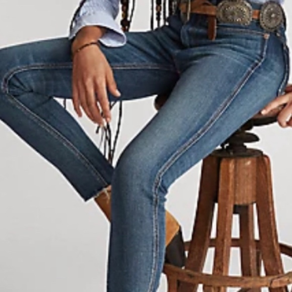 ✨⚡️💥Polo Ralph Lauren the Tompkins Mid Rise Skinny Crop Stretch Jean